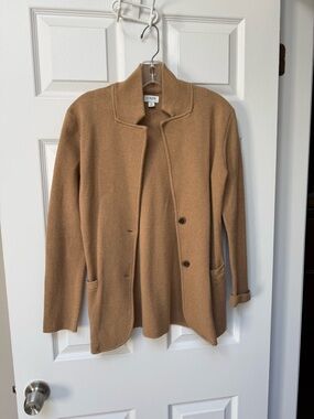 J.Crew Camel & Black Open Cardigans